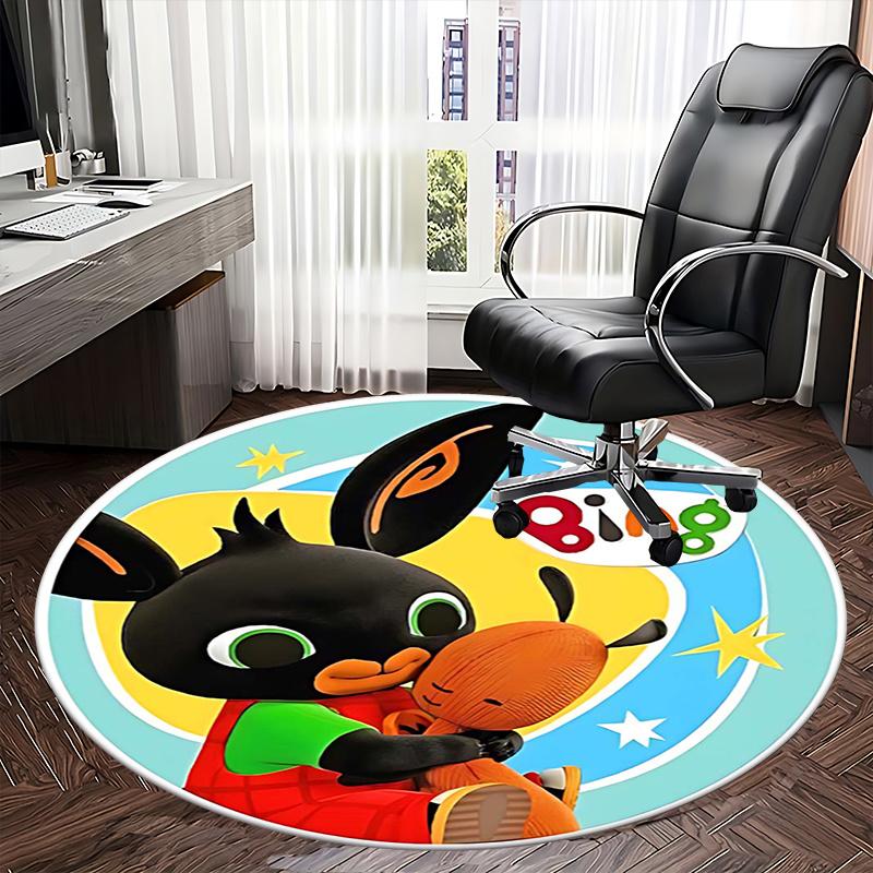 Bing Rabbit,Bing Character Chair mat Round Rug Office carpet, Non slip, Suitable for Living Rooms, Bedrooms decor.1205287a