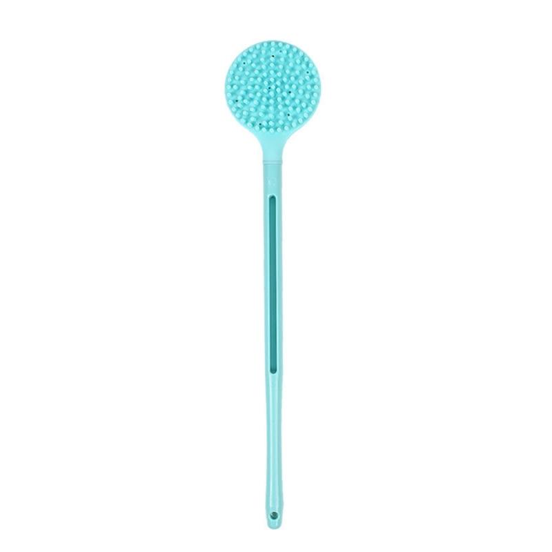 

40cm Silicone Body Scrub Brush For Exfoliation And Skin Cleaning Gentle Back Massager With Hanging Hook 1