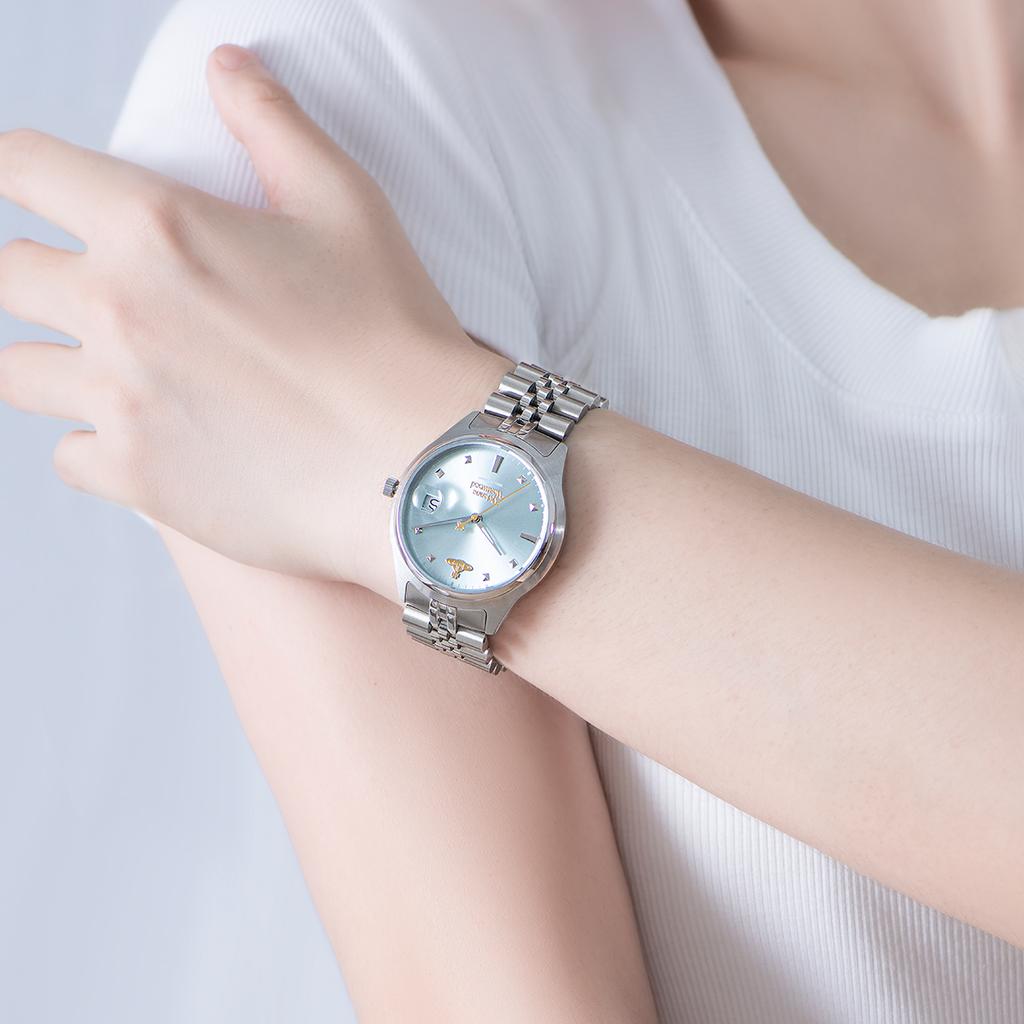 Vivienne Westwood West Queen Watch Quartz Movement Stainless Steel Bracelet Blue Dial Women watches DWVV261LBLSL