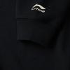 Li Ning Comfortable Casual American Vintage Simple Solid Color Round Neck Sweatshirt Unisex sweatshirt Black AWDV373-6