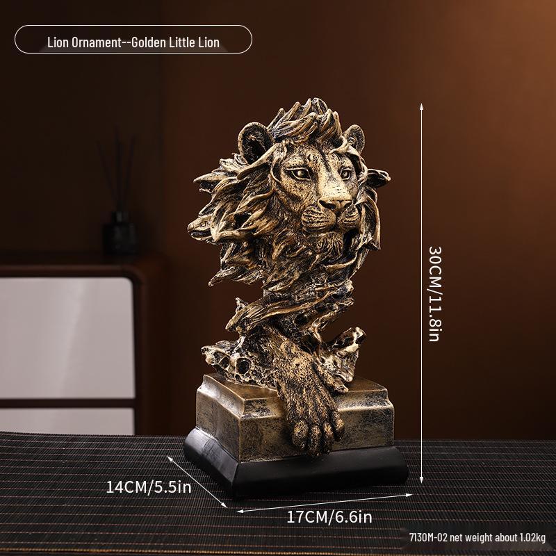 Golden Light Luxury Resin Handicrafts Collection: Ornaments for Office, Living Room, Wine & TV Cabinets