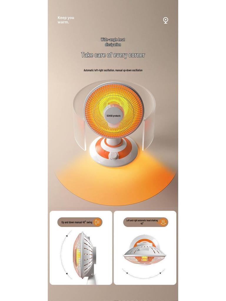 Mały grzejnik elektryczny kominkowy Little Sun cichy, energooszczędny i suszarka do włosów