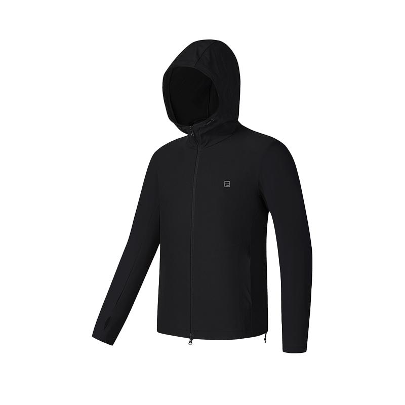 

FILA Серия Фитнес Спортивная Мода Простая Легкая Прохладная Дышащая Куртка с Капюшоном Мужская Куртка Черная A51M521501F-BK M