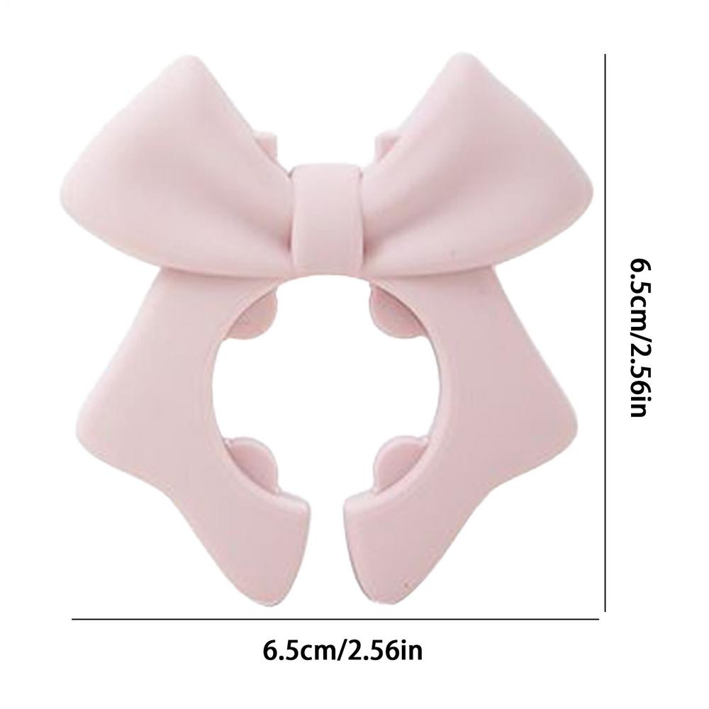 

Multi-function Pot Clip Bowknot Ladle Rest Spatula Rest Silicone Utensil Holder Bowknot Shape Ladle Rest Kitchen Gadget Rack