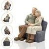 Couple Anniversary Sculpted Hand-Painted Figure Gifts Husband and Wife Wedding Figurine Gift, Happy 10th - 80th Anniversary Statue for Him and Her