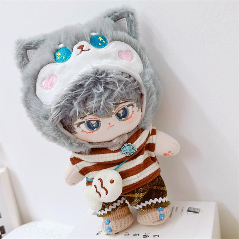 Cartoon 20CM Plush Doll Headwear Plush Hat Cute Idol Doll Headwear  Toys Decor