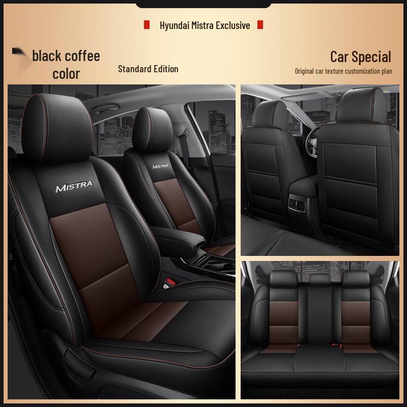 Hyundai Mistra 5-Seat Full Coverage Universal Leather Car Seat Covers, All-Season & Wear-Resistant