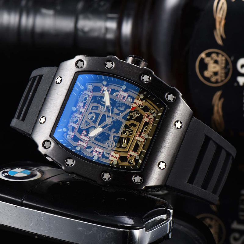 Barrel-Shaped Unisex Quartz Watch with Hollow Non-Mechanical Pointer and Single Calendar