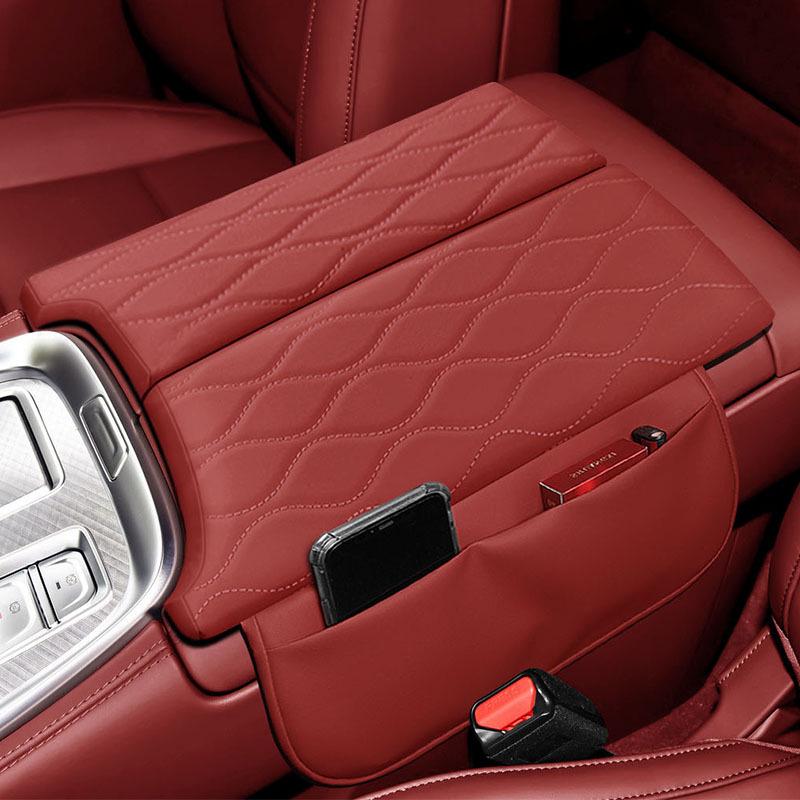 Armrest Box Pad with Central Console Storage Organizer - Universal Fit, All-Season