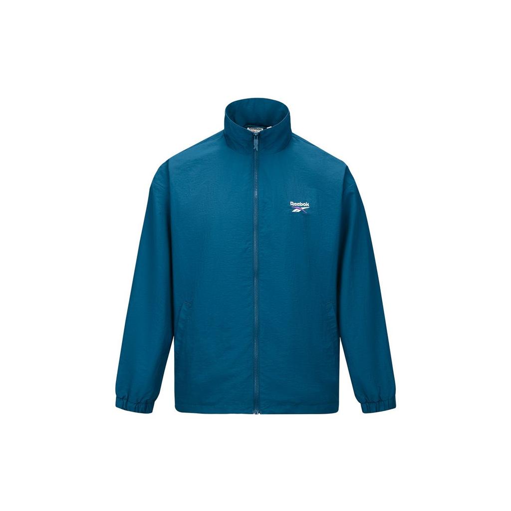 Reebok Sports Fashion Logo Zipper Solid Color Jacket Unisex Jacket Legion-Blue 24FRM111UGBA