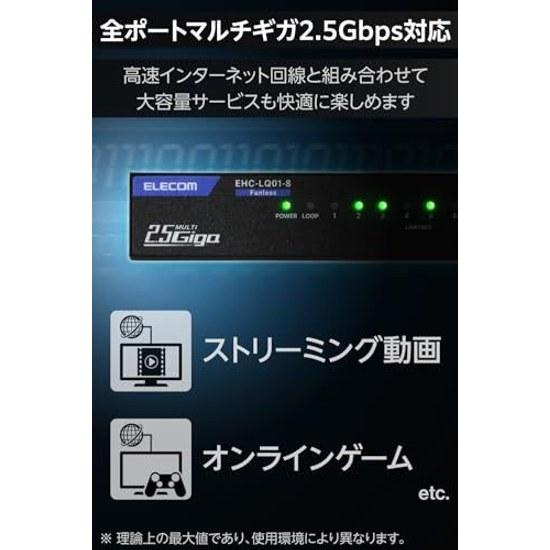 ELECOM Ethernet Switch EHC-LQ01-8