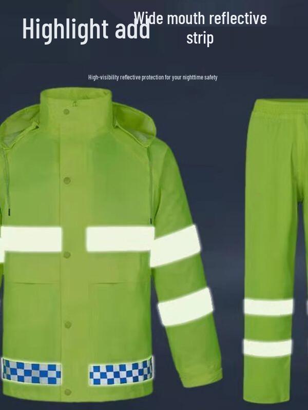 Shixun Thickened Reflective Split Raincoat Set