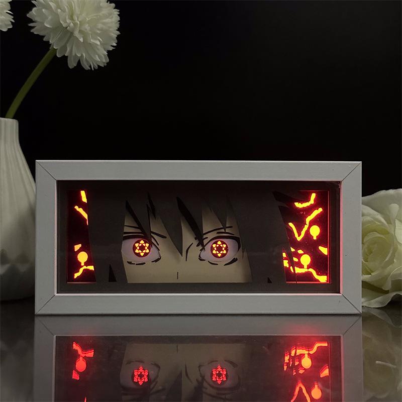 Naruto Anime Paper Carving Lamp: Desktop Ornament & Photo Frame Figurine