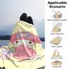 1pc My Melody Strawberry blanket Lightweight Flannel Throw for Sofa Bed Travel Camping Livingroom Office Couch Chair