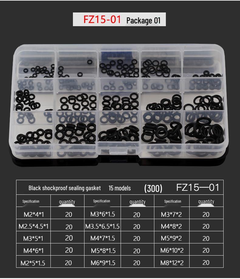 Rubber Anti-Vibration Seal & Enlarged Insulating Gasket Kit with Nylon O-ring and Stainless Steel Washers (M2/M3/M4)