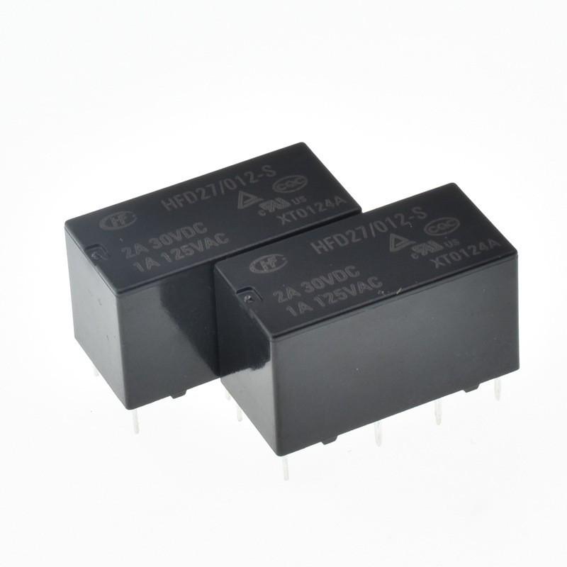 12V/5V Hongfa Relay JRC-27F-005-H HFD27-024-S, 2A, 30VDC, 8-Pin Signal Relay