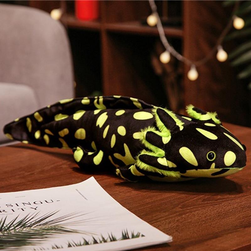 Kawaii Colorful Axolotl Plush Toy Cute Salamander Stuffed Animal Soft Long Pillow Kids Gift