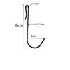 5pcs 6*2cm Sn ap-On Hooks Stainless Steel Small Hook Shelf Flat Card Hook  Living Room