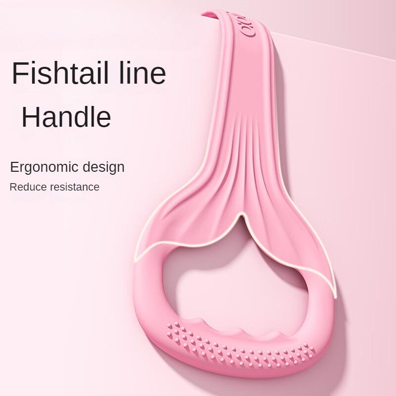 Tensile Device for Women with Open Back Stretch Belt for Fitness Practice Yoga Eight-figure Elastic Rope Silicone Mermaid Eight-figure Tensioner