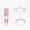 Portable Folding Travel Hangers Space Saving Multi-Functional Non-Slip Plastic Clothes Rack With Clips Storage Organizer
