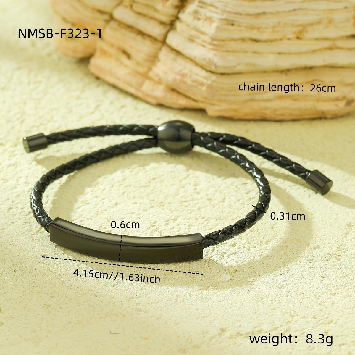 GEMCHIC Women s Retro Braided Rope Bracelet Stainless Steel Adjustable Wristband