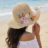 Colorful Weave Hat Boho Women's Sun Hats Sweet Flower Straw Hat  Party