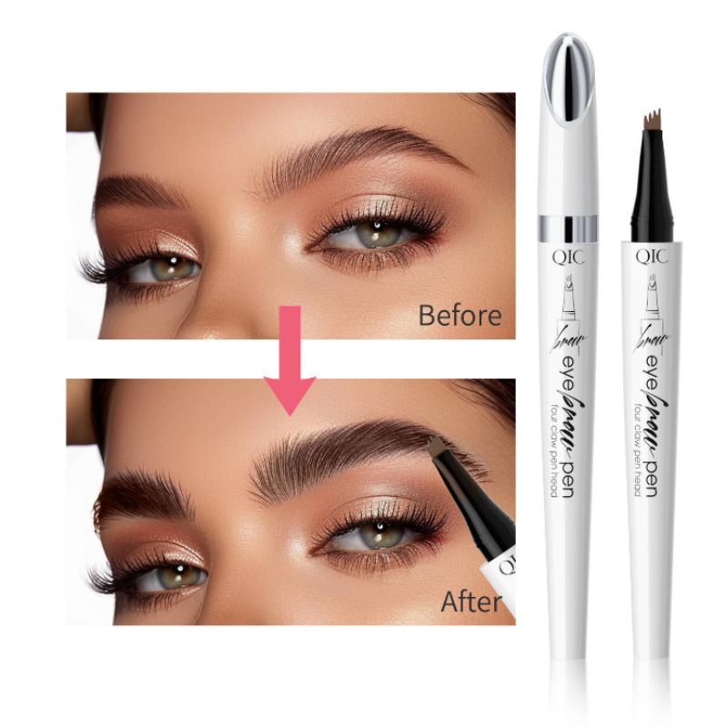 4 Headed Waterproof Eyebrow Pencil Smudge-Proof Long-Lasting Brow Pen for Precise Shaping Natural Look Women Eyebrow
