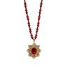 Vintage Red Sweater Necklace - High-End Chinese Style Pendant for Autumn/Winter
