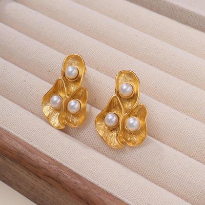 1 Paar 316L Edelstahl Plissierte Lava-Blumen sind Übertriebene Ohrringe für Frauen Paare Vintage Klassische Party Schmuck Geschenk Accessoires
