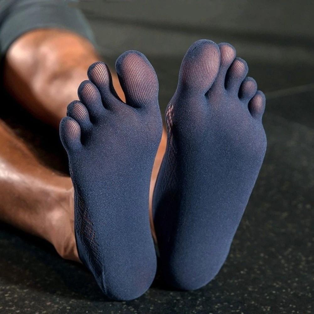 Non-Slip Five Finger Socks Mesh Grid Invisible Socks Simple Toe Seprate Socks  Low Cut