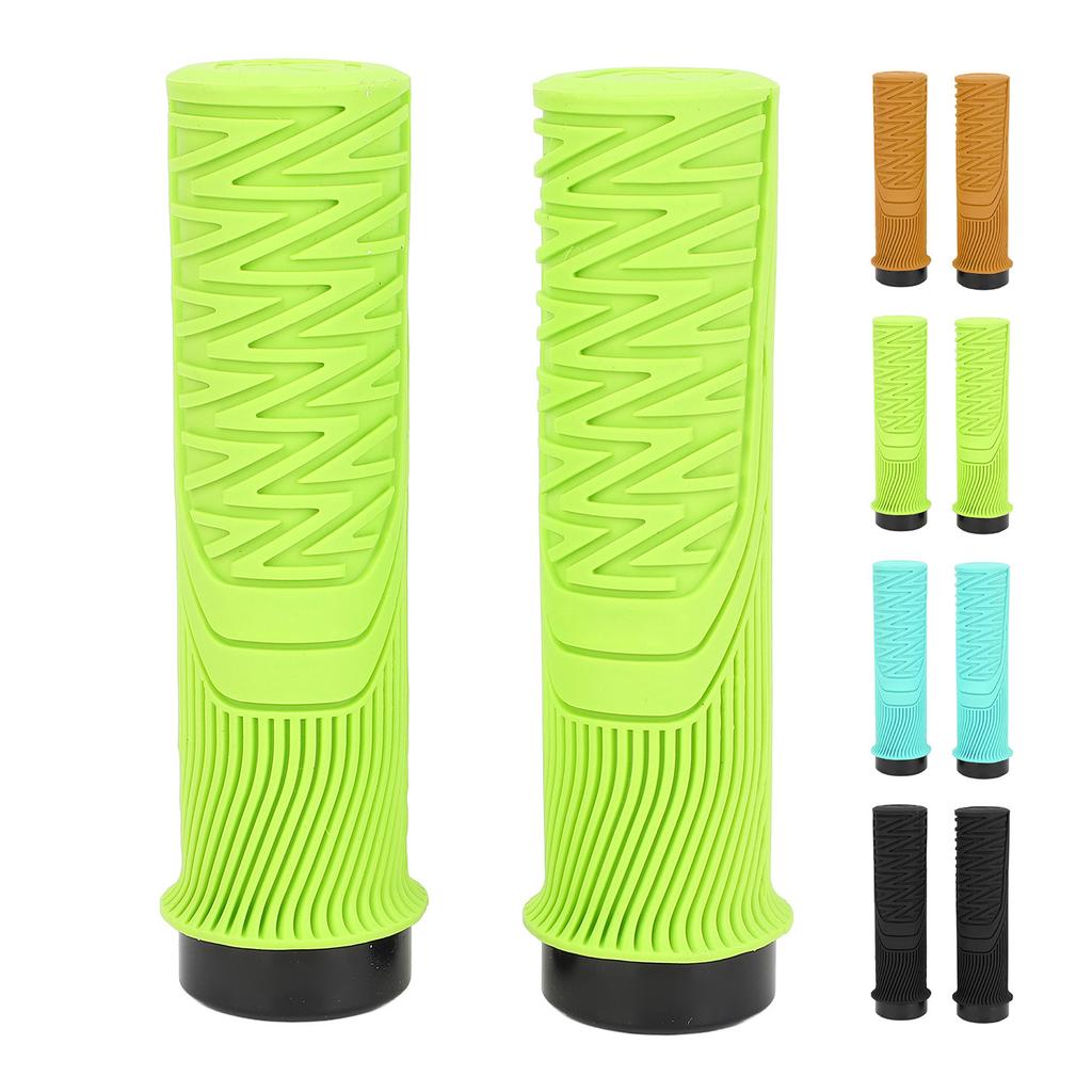 Bike Handlebar Grips Hard Wearing Single Lock On Antislip Increase Riding Safety Soft Resin for Vari