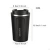 Vakuumisolierter Becher Wasserbecher 380ml Auslaufsicheres Trinkgeschirr Reise Kaffeebecher Thermisch