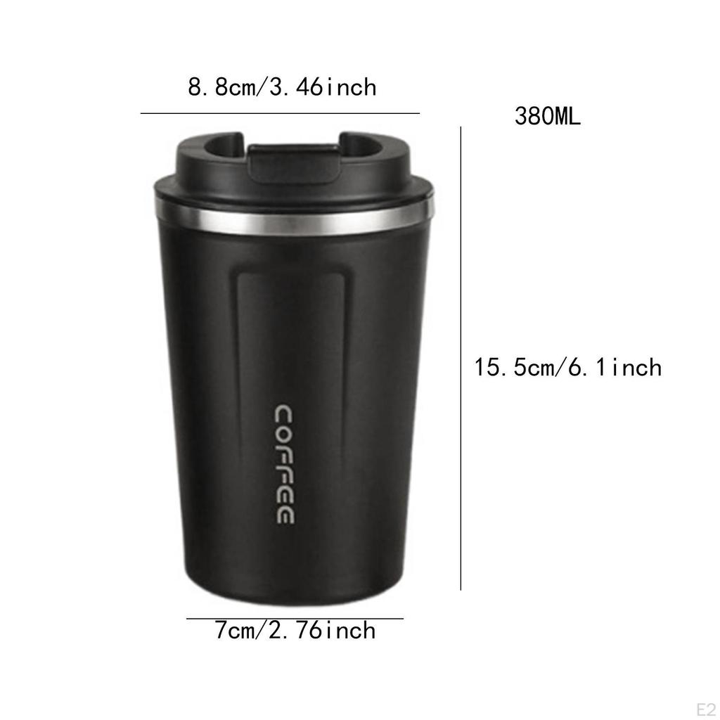 Vakuumisolierter Becher Wasserbecher 380ml Auslaufsicheres Trinkgeschirr Reise Kaffeebecher Thermisch