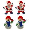 Yousheng Christmas Ornaments 2D Acrylic Snowman Santa Claus Hanging Ornament with Stitching Texture for Winter Holiday Tree Decor