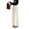 Women's Petite High-Waisted Cropped White Wide-Leg Jeans - Versatile, Slimming, Casual Summer Pants