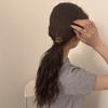 Textured Ink-wash Texture Acrylic Flower Hair Band, Fashionable Beaded Hair Tie, Ponytail Tie, Hair Band and Hair Tie