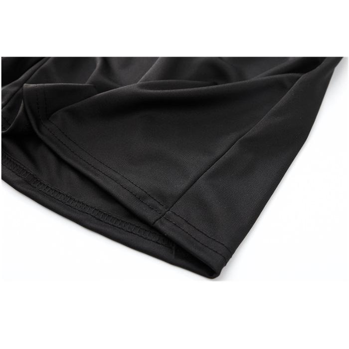 Summer Sports Couples' Elastic Waist Polyester Shorts with Pockets - Men's & Women's Black Shorts