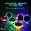 Rkwzn3 2Pcs Car Luminous Coasters Water Cup Mat Holder Car-Styling For Skoda Octavia 2 3 A5 A7 A8 Fabia Karoq Superb Rapid Kamiq Scala