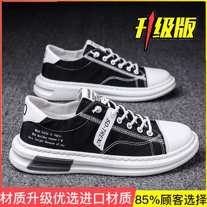Canvas shoes men's 2025 summer men's shoes trend men's board shoes versatile casual shoes breathable deodorant ice silk cloth shoes