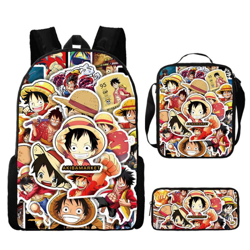 One Piece Backpack Set For Middle School Students Nylon School Bag Pencil Case And Tote Bag