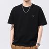 230g Special Innovative Texture Opening Ripped Loose Round Neck Short-sleeved T-shirt for Men
