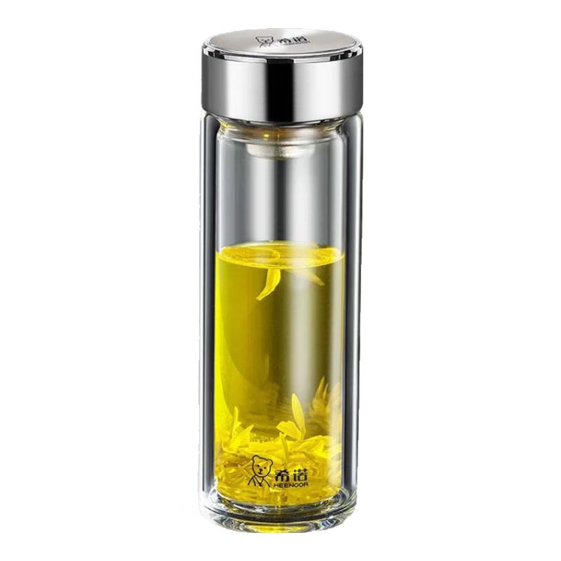 Heenoor Double-Wall Borosilicate Glass Tea Tumbler