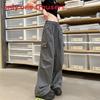 Womens Cargo Pants With Wool Blend Fabric For Casual Spring Summer Wear