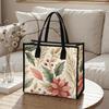 Christmas Winter Leaves Pattern Tote Bag Casual Daily Use Handbag