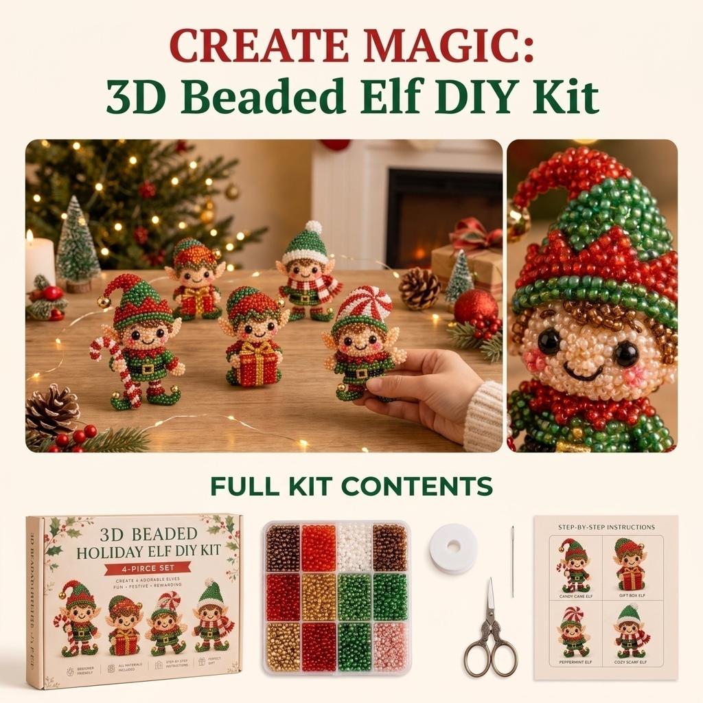 3D Bead Jewelry Making Kit with Beads - Creative Set for Kids and Adults