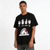 Horror Rock Paper Scissors Saw Print Casual Short Sleeve T-Shirt Pure cotton T-shirt