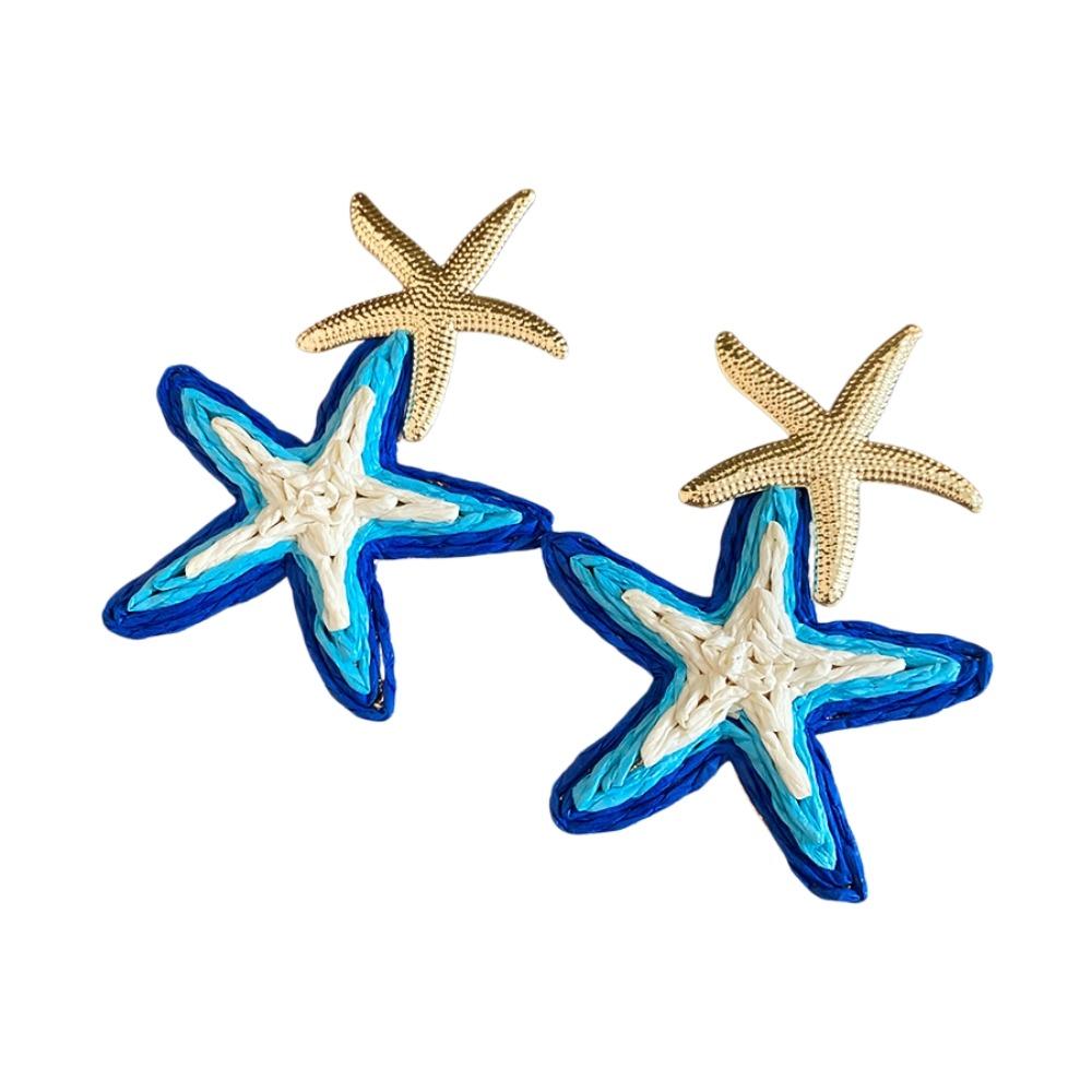Elegant Starfish Earrings Personality Star Dangle Earrings Unique Starfish Ear Pendant  Vacation