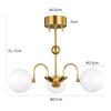 Chende Ceiling Scandinavian 3 Milky White LED Pendant Elegant Interior Classic Chandelier Lighting Fixture for Living Dining Light, Style, Lights,