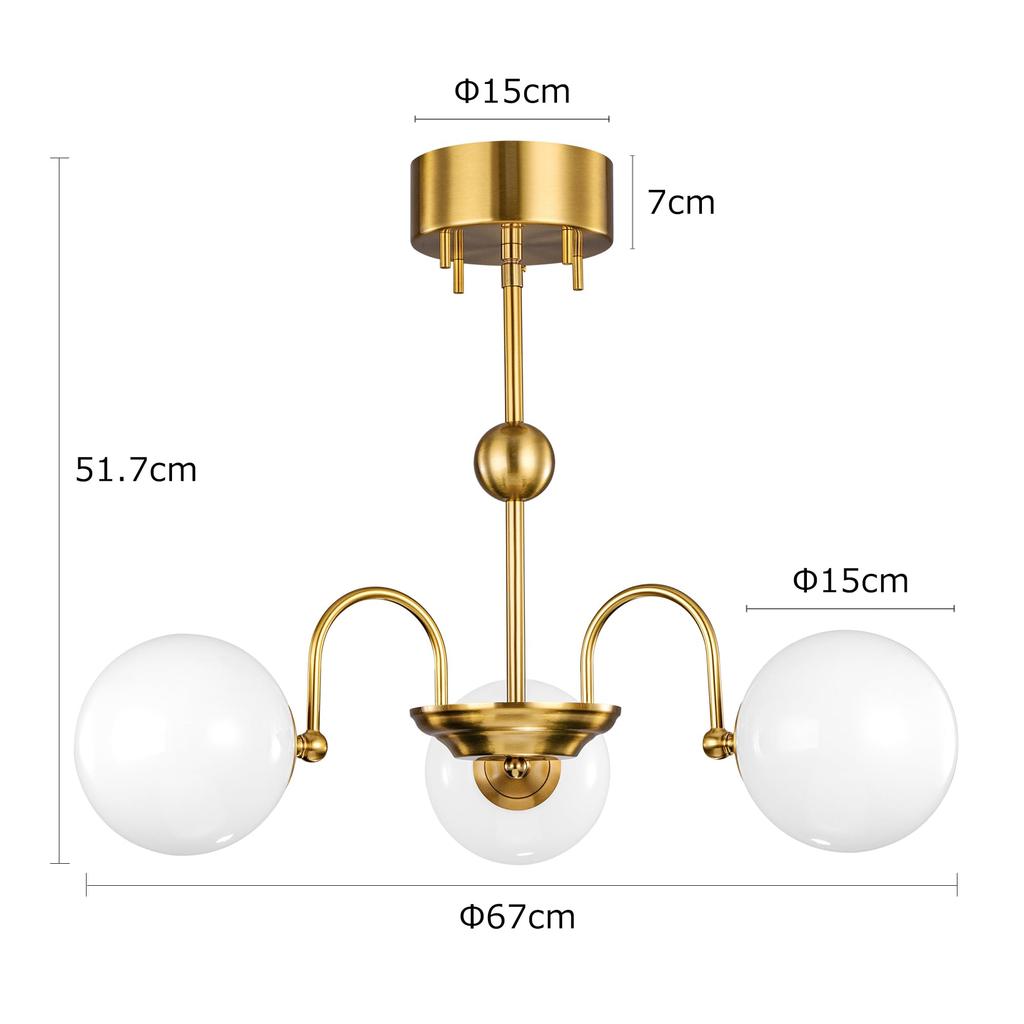Chende Ceiling Scandinavian 3 Milky White LED Pendant Elegant Interior Classic Chandelier Lighting Fixture for Living Dining Light, Style, Lights,
