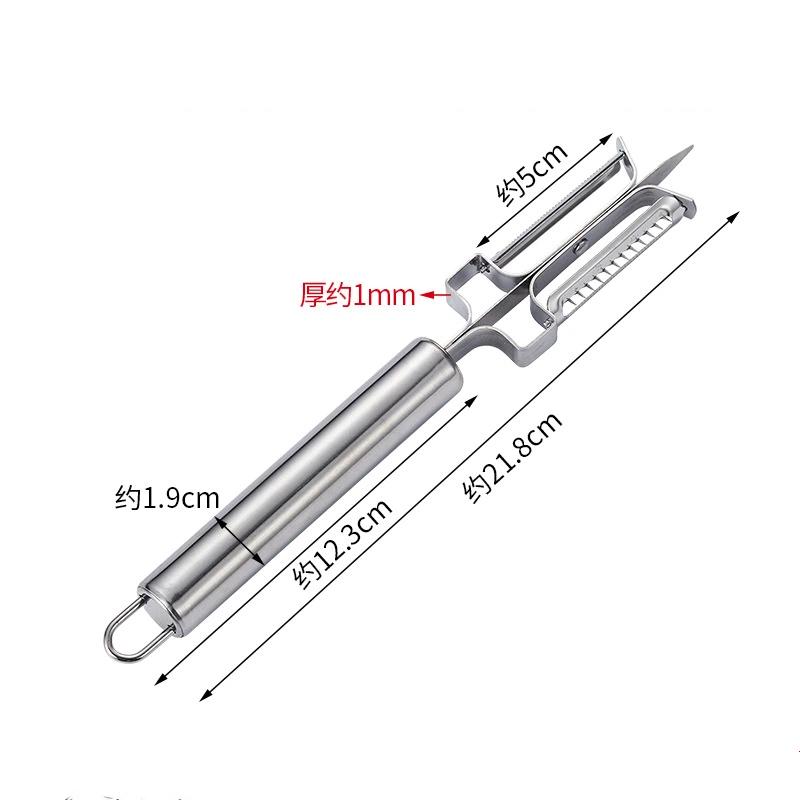 3 In 1 Stainless Steel Fruit Vegetable Peeler Sharp Blades Easy Peeling Easy Storage For Home Kitchen Daily Cooking Prep
